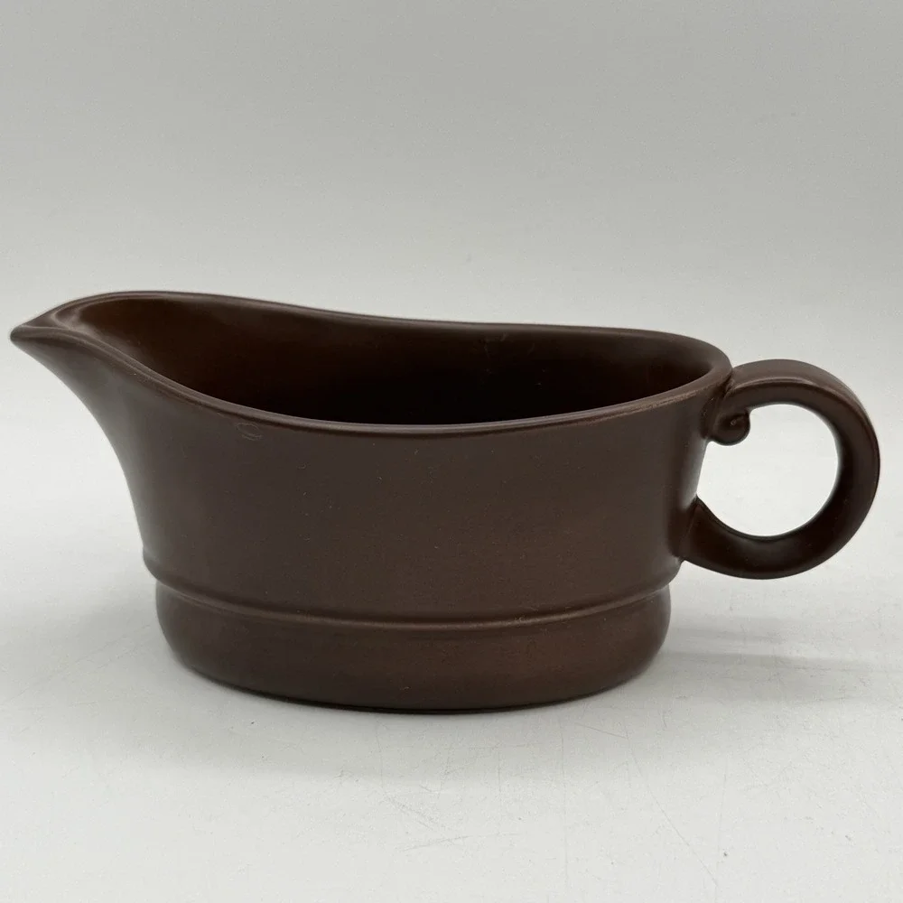 Wood‎ & Son Made In England Retro 1960's Chocolate Brown Coffee Mug Creamer Set